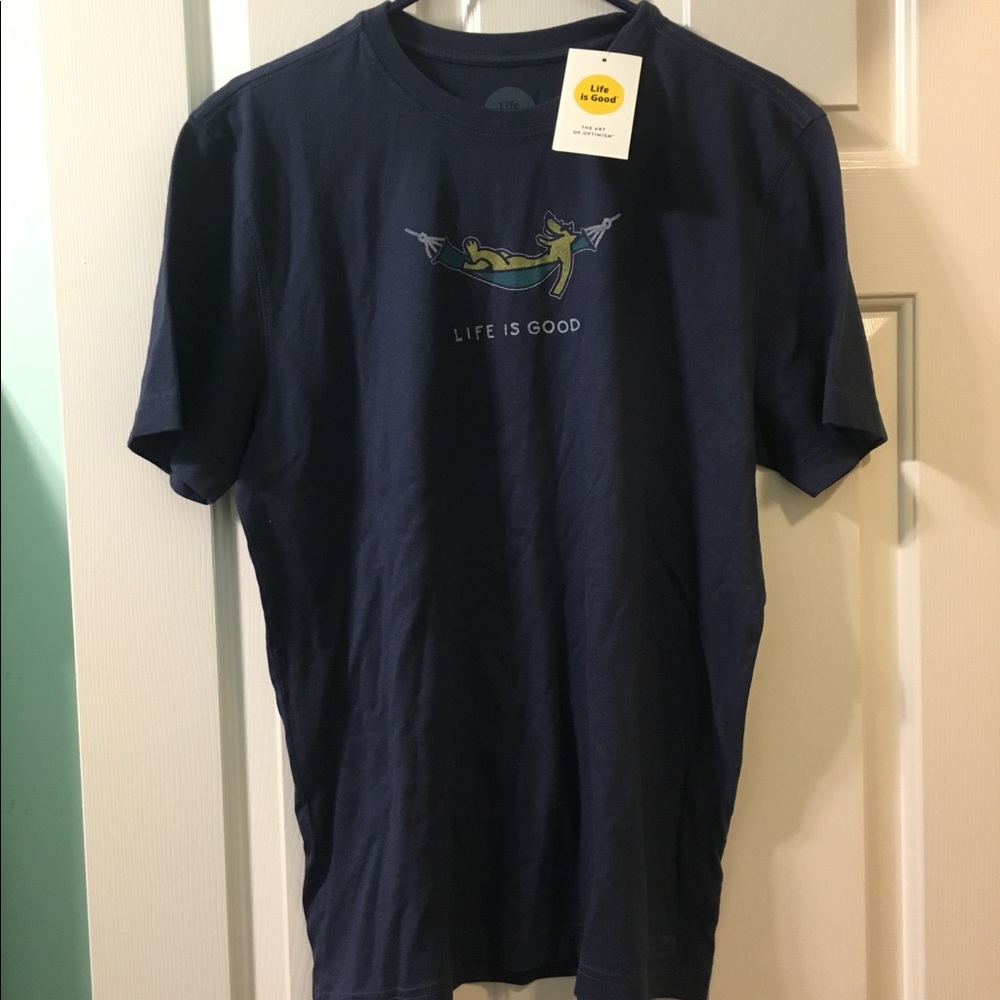 Life is good Shirt - dog in hammock